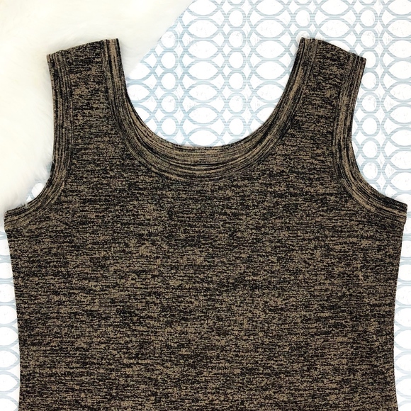 Misook Tops - EXCLUSIVELY MISOOK Brown & Black Knit Shell Tank